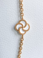 Clover Bracelet - Gold Plated & White Enamel