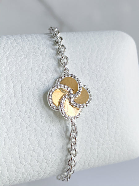 Clover Bracelet - Silver & Gold Plated