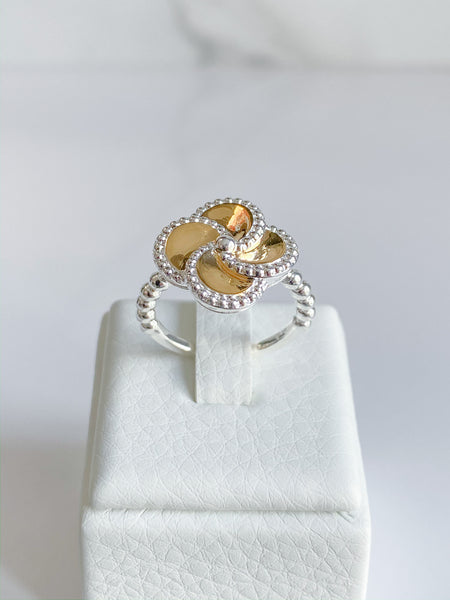 Clover Ring - Silver & Gold Plated