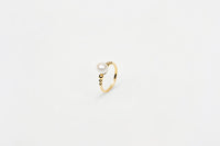 Pearl Ring, Uniform Gold Plated Beads