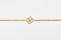 Clover Bracelet - Gold Plated & White Enamel