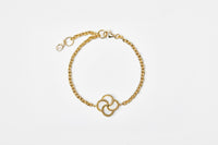 Clover Bracelet - Gold Plated & White Enamel