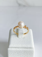 Pearl Ring - Non-uniform Gold Plated Beads