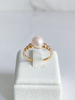 Pearl Ring, Uniform Gold Plated Beads